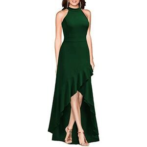 Women's Halter Neck Ruffle Dress